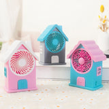 Mini House Fan House Design Rechargeable Portable Personal Desk Fan For Home , Office & Kids Use (Battery Not Include)