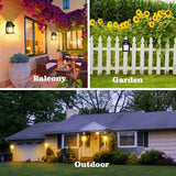 Solar Wall Lights / Lamp Outdoor, Wireless Dusk to Dawn Porch Lights Fixture, Solar Wall Lantern with 3 Modes & Motion Sensor, Waterproof Exterior Lighting with Clear Panel (1 Pc )