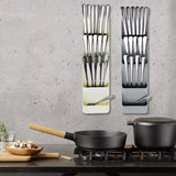 Cutlery tray box with multiple sections for storing cutlery and kitchen tools