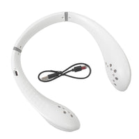 Neck Fan Portable And Wearable Personal Fan Usb Rechargeable Headphone Design Neckband Fan With 3 Speeds Suitable For Outdoor Family Sports Travel