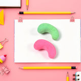 Cashew Nut Eraser Rubber Erasers (1 Pc / Mix Colour & Design)