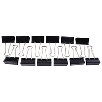 25mm Black Binder Clips (12 Pc) - Office Products Office Products product overview