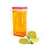 Transparent jug with lid for beverages