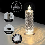 Rose Candles for Home Decoration, Crystal Candle Lights