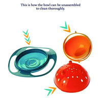 Portable Non Spill Feeding Toddler Gyro Bowl 360 Degree Rotating Dish - LootFaat