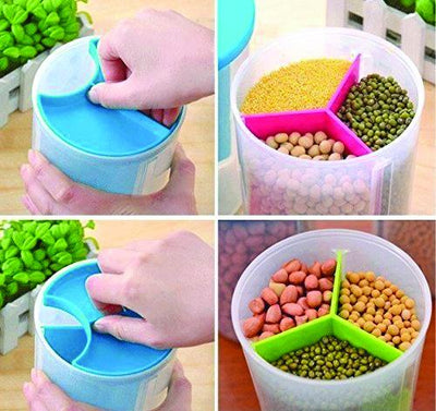 3 In 1 Transparent Air Tight Storage Dispenser Container - second image