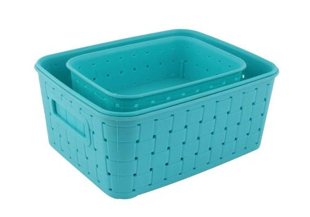 062 Smart Baskets For Storage(Set Of 3) Sky Blue Home & Kitchen detail view 3