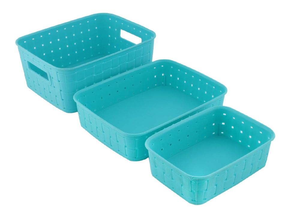 062 Smart Baskets For Storage(Set Of 3) Sky Blue Home & Kitchen detail view 1