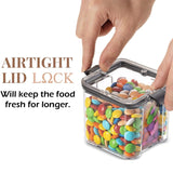 Collection of 700ml square food storage containers, perfect for kitchen use.