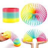 Rainbow Spring, Rainbow Spring Toys, Slinky, Slinky Spring Toy, Toy for Kids, for Kids Adults of All Age Group, for Birthdays, Compact and Portable Easy to Carry (1 Pc)