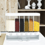 Easy press wall-mounted cereals dispenser for kitchen