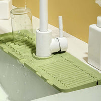 Silicone pad for sink faucet drip and splash prevention