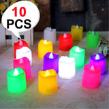 Set of LED tealight candles for festive occasions, battery powered