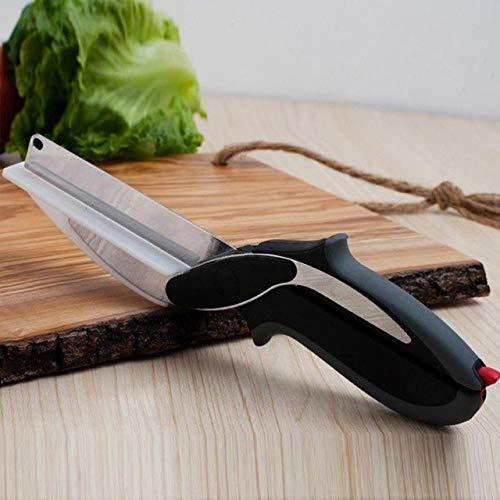Stainless Steel 4 In 1 Clever Cutter Black - LootFaat