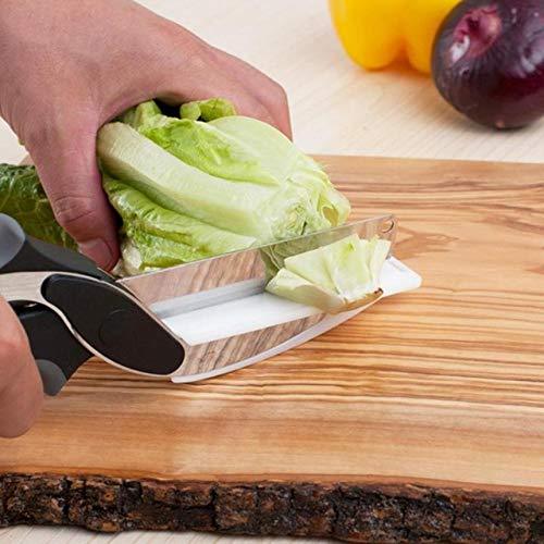 Stainless Steel 4 In 1 Clever Cutter Black - LootFaat