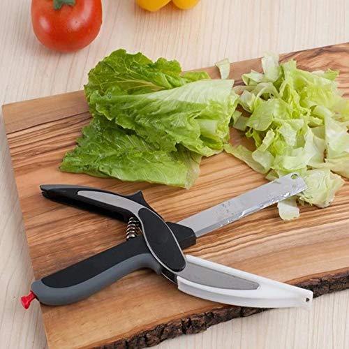 Stainless Steel 4 In 1 Clever Cutter Black - LootFaat