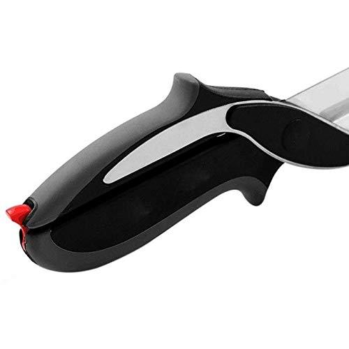 Stainless Steel 4 In 1 Clever Cutter Black - LootFaat