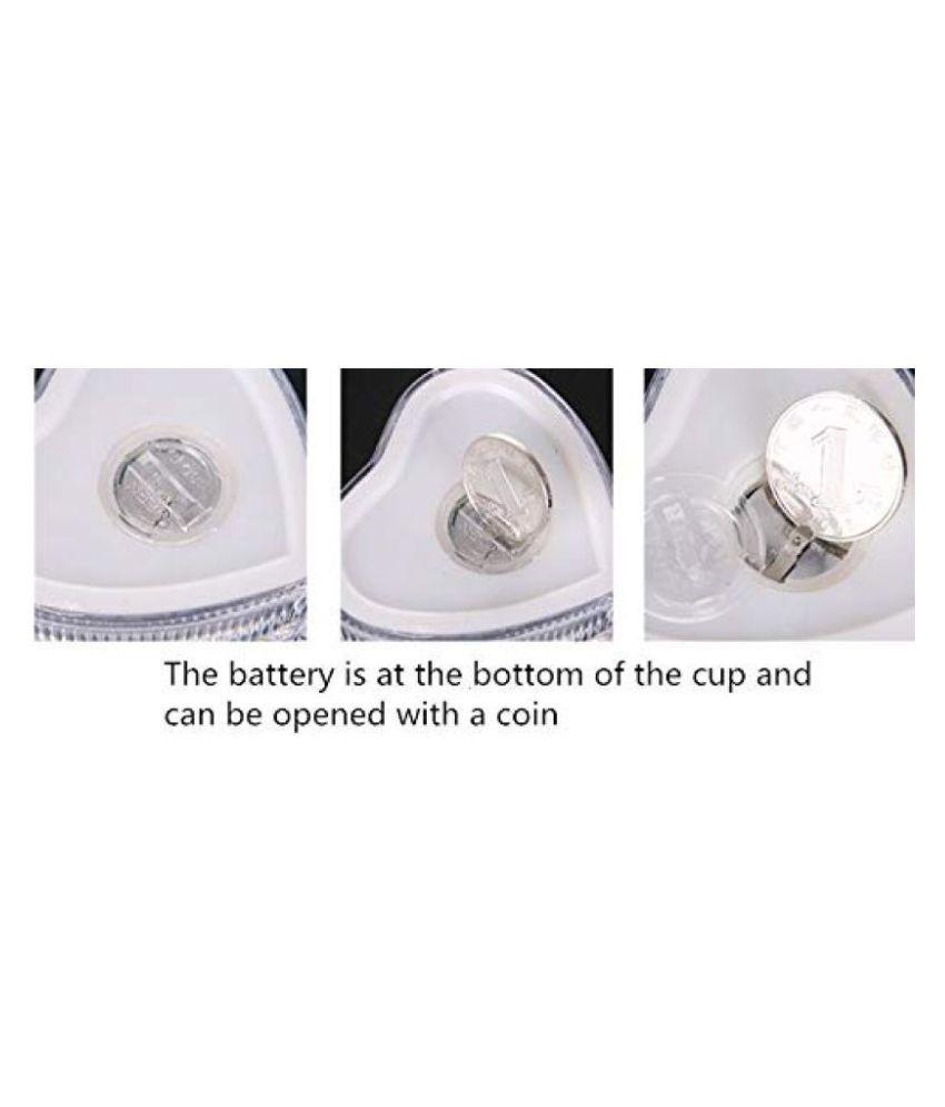 Heart Shape Activated Blinking Led Glass Cup - LootFaat