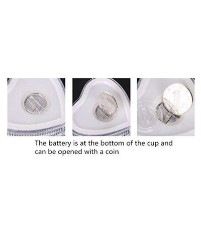 Heart Shape Activated Blinking Led Glass Cup - second image