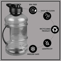 Sports Gym 1.5 Liters Gallon Water Bottle With Mixer And Strainer - LootFaat