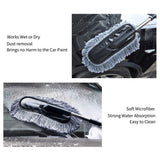 Car Duster, Long Retractable / Soft / Non-Slip / Handle Multipurpose Microfiber Wash Brush Vehicle Interior and Exterior Cleaning Kit with for Car, Boats or Home