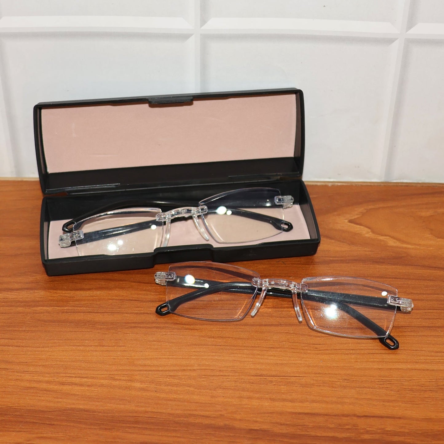Portable Pack of 2 Rimless Reading Glasses Health - Premium Quality - Best Quality & Value