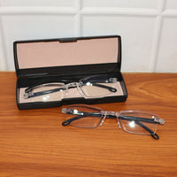 Portable Pack of 2 Rimless Reading Glasses Health - Premium Quality - Best Quality & Value