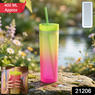 Gradient Plastic Drinking Tumbler – Reusable & Spill Proof - second image