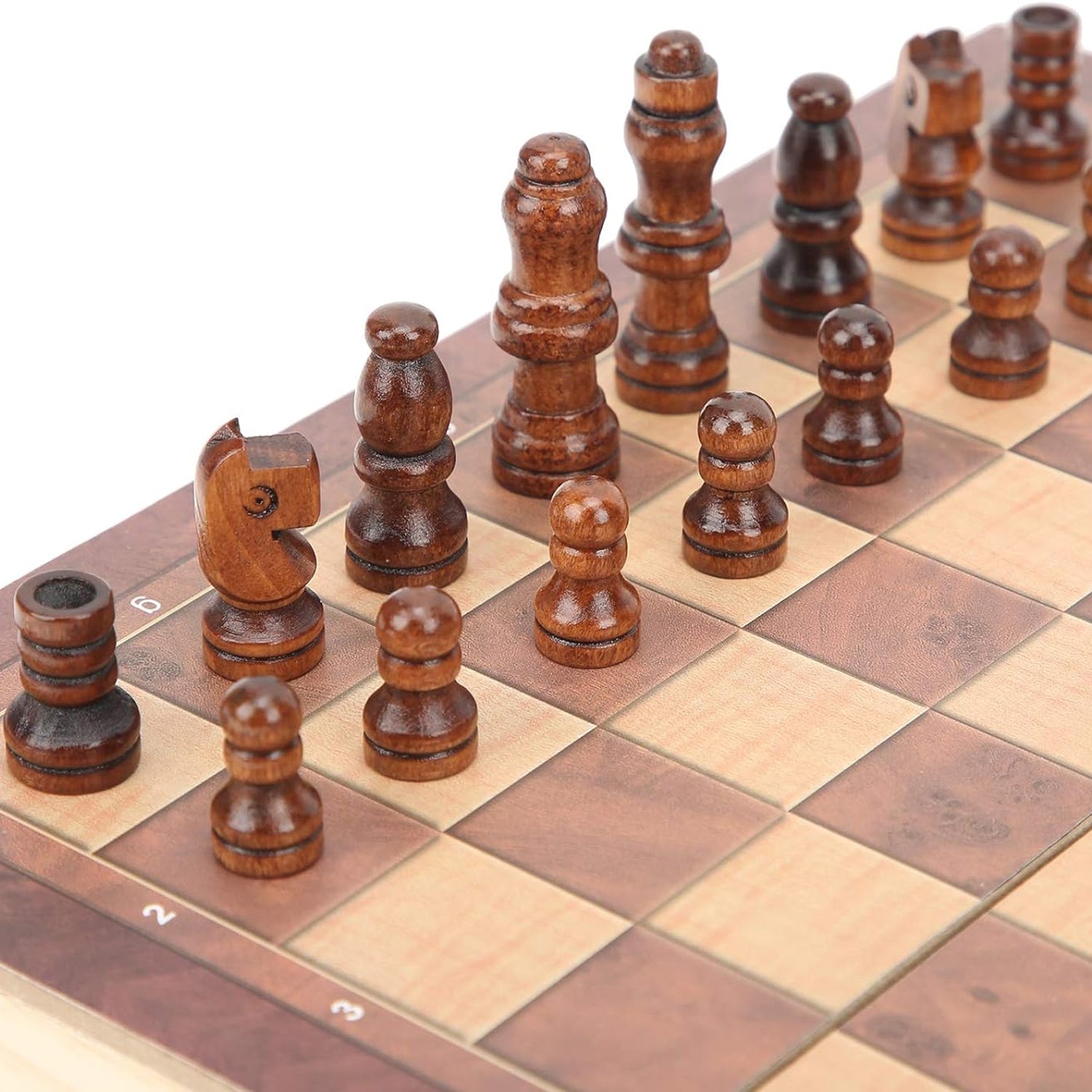 Foldable Wooden Chess Board Set (30  30 Cm  1 Set) - LootFaat