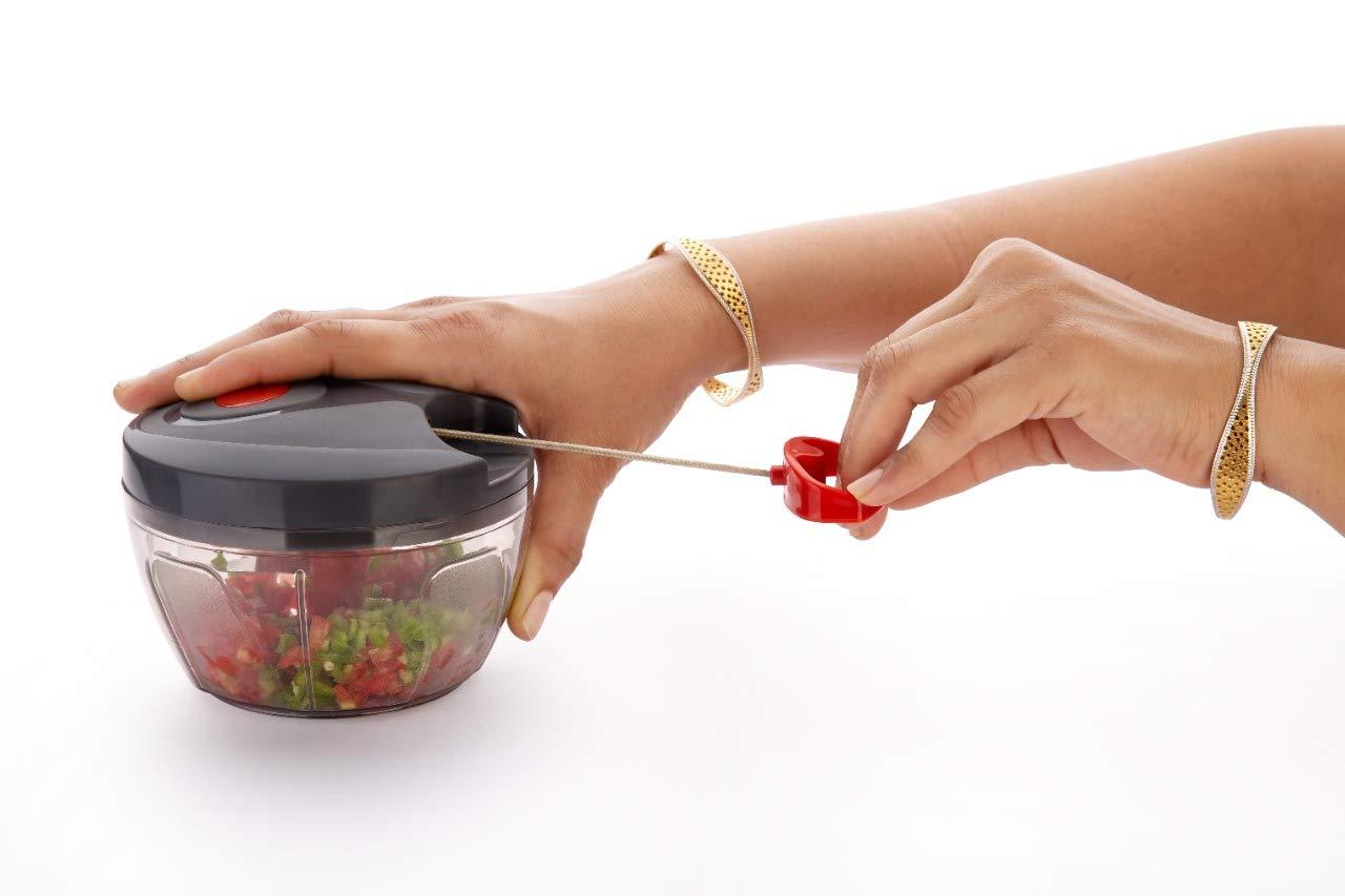 Manual Food Chopper Compact  Powerful Hand Held Vegetable Chopperblender - LootFaat