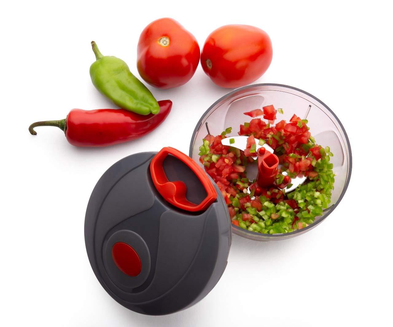 Manual Food Chopper Compact  Powerful Hand Held Vegetable Chopperblender - LootFaat