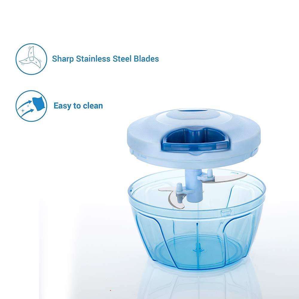 Manual Food Chopper Compact  Powerful Hand Held Vegetable Chopperblender - LootFaat