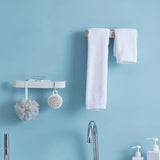 Bathroom Towel Slipper Hanging Rack Self Adhesive Wall Mounted (1 Pc)