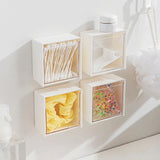 Adhesive flip storage box, wall-mounted, for small items