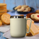 Stainless steel mug with lid, heat resistant, premium quality