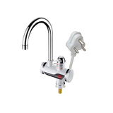 Electric water heater faucet with sleek design and functionality.