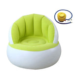 Kids inflatable sofa chair with backrest & Foot Air Pump with Hose (1 Set / 85x74 Cm Approx)