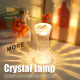 Crystal night light with gentle illumination for hotel and office use