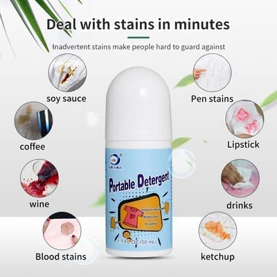 Clothes Stain Remover Bead Design Emergency Stain Rescue Roller-ball Cleaner For Natural Fabric Removes Oil Almost All Types Of Fabrics - LootFaat