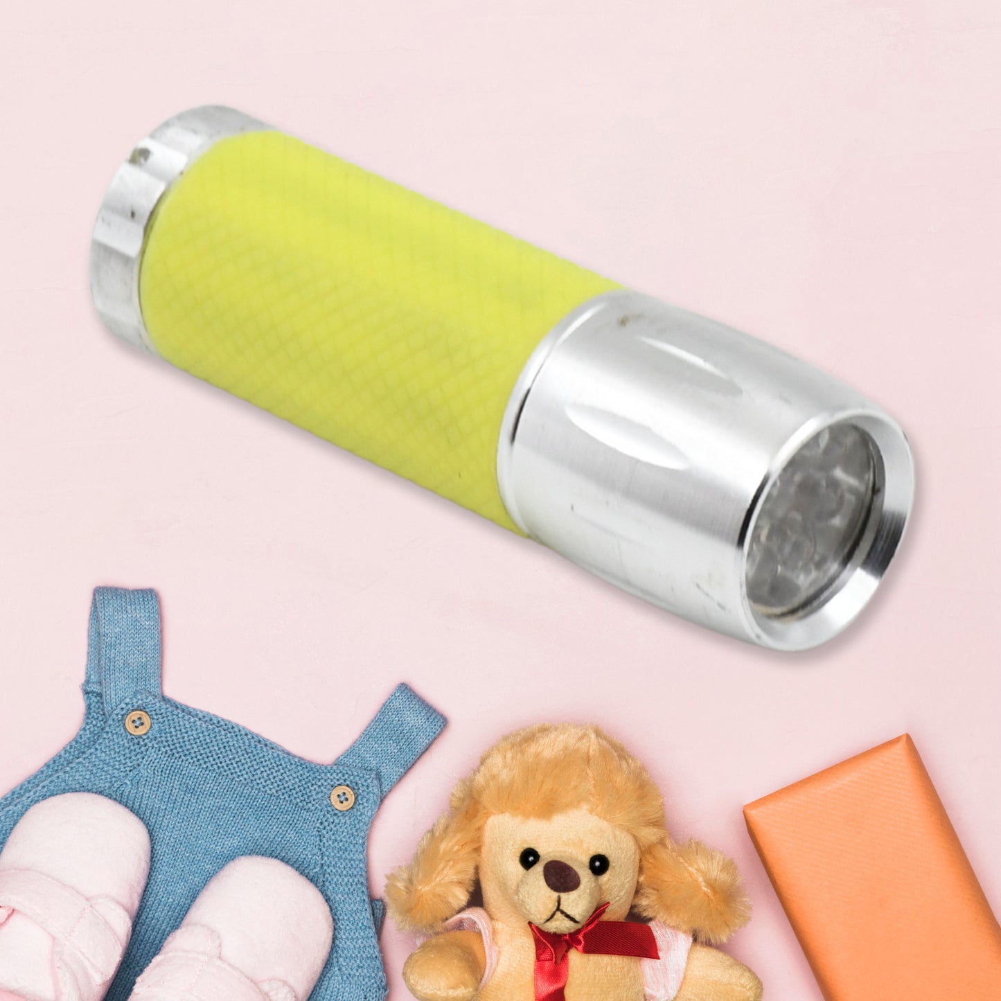 Portable Mini Torch  Flashlight 9 Led Powerful High Lumens Pen Light Easy To Carry Portable Pocket Compact Torch For Emergency 3 Battery Operated (Battery Not Included  1 Pc) - LootFaat