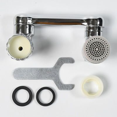 Splash Faucet Filter Faucet 1080 Rotating Faucet Sprayer Head Double O-ring Design Movable Tap Water Saving Sink Aerator Extender For Bathroom Kitchen ( Loose )