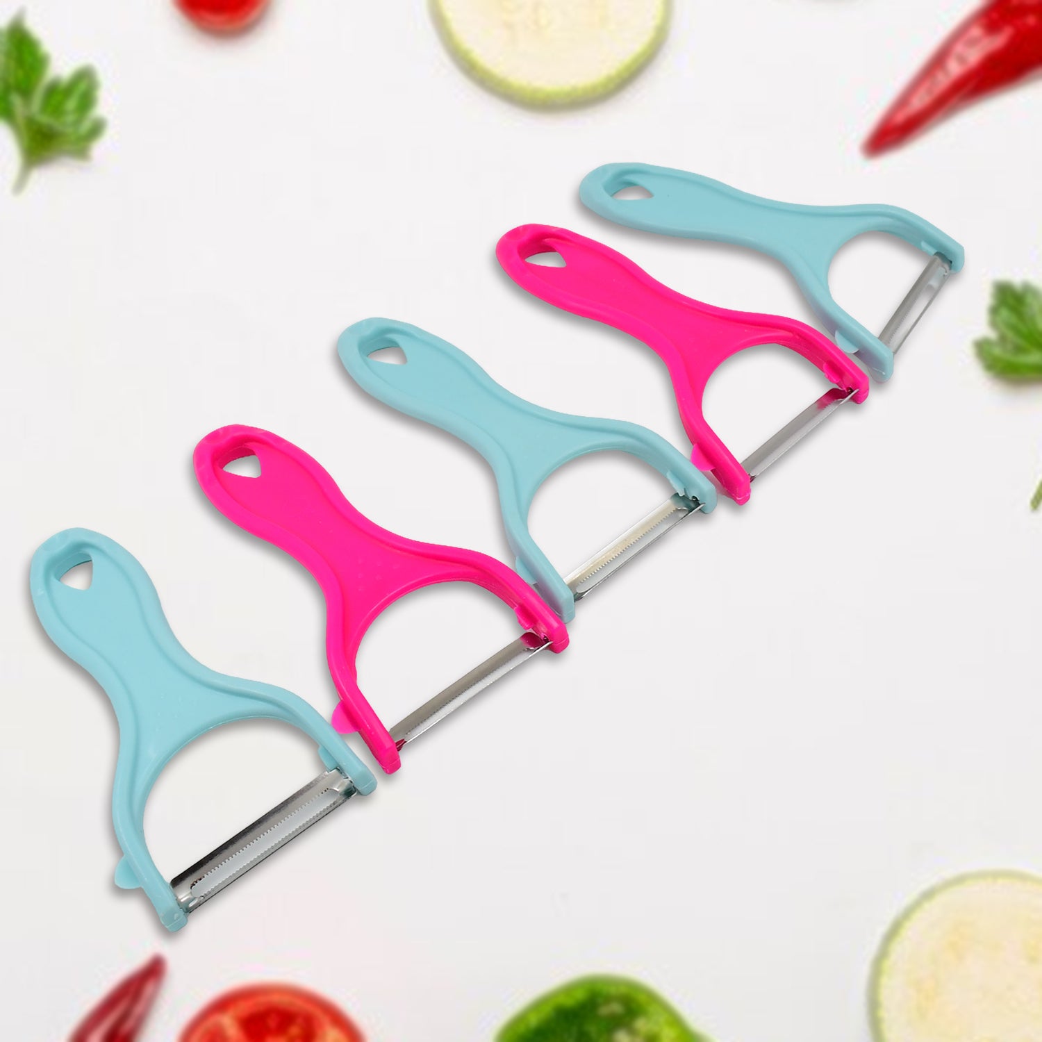 Stainless Steel Kitchen Scissors  Multipurpose Peeler (2 Pc Set  Mix Design Scissor  Peeler) - LootFaat