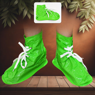 Plastic Shoes Cover Reusable Anti-slip Boots Zippered Overshoes Covers  Shoe Laces Waterproof Snow Rain Boots For Kids  Adult Shoes For Rainy Season (1 Pair)