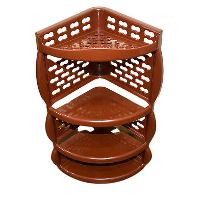 3639 Multi Purpose Plastic Corner Rack A Stylish Storage Shelf For Kitchen  Living Room  Bathroom (1 Pc  3 Layer ) - second image