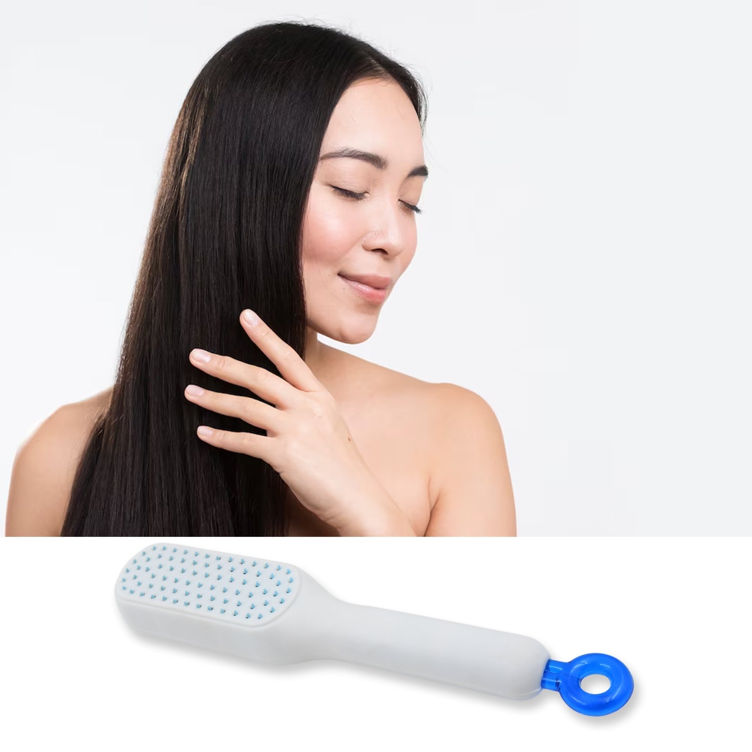 Self-cleaning Hairbrush Massage Comb (1 Pc  With Box) - LootFaat