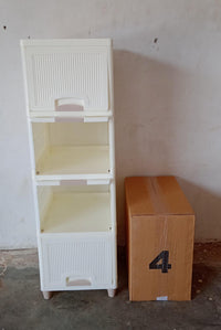4-Layer Multipurpose Storage Cabinet with Drawers - Plastic Organizer for Kitchen, Bathroom, Bedroom