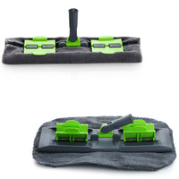 Microfiber Flat Floor Mop - 360° Rotating Head, Telescopic Handle - Wet & Dry Cleaning