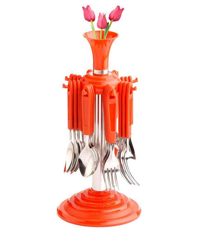 New Stylish 24 Pcs Plastic Stainless Steel Cutlery Set (Pack Of 24) - second image