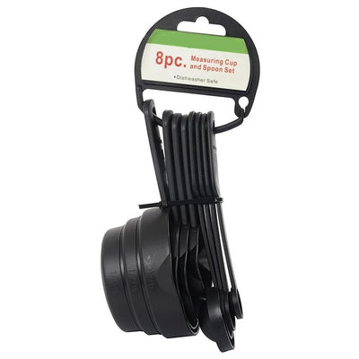 106 Plastic Measuring Cups And Spoons (8 Pcs Black) - second image