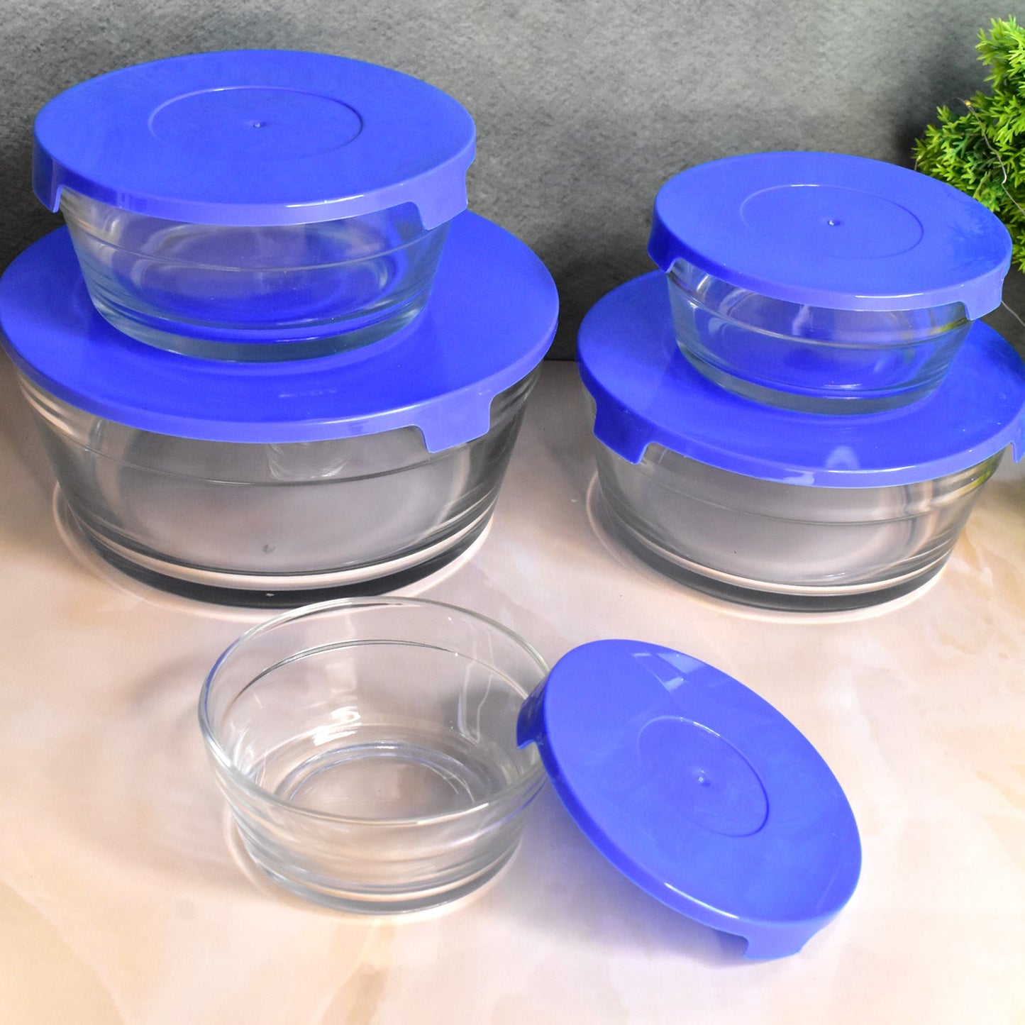 Premium Modern Glass Bowl Set Home - Stackable - Best Quality & Value
